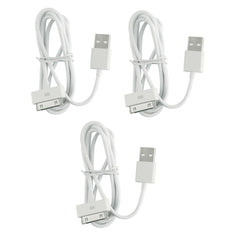 3pack 6FT 30-pin USB Charging Data Cable 30pin Cord for iPhone 3G 4S 4G 3GS iPad2