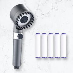 4-in-1 Massage Shower Head - High Pressure & Water Purification