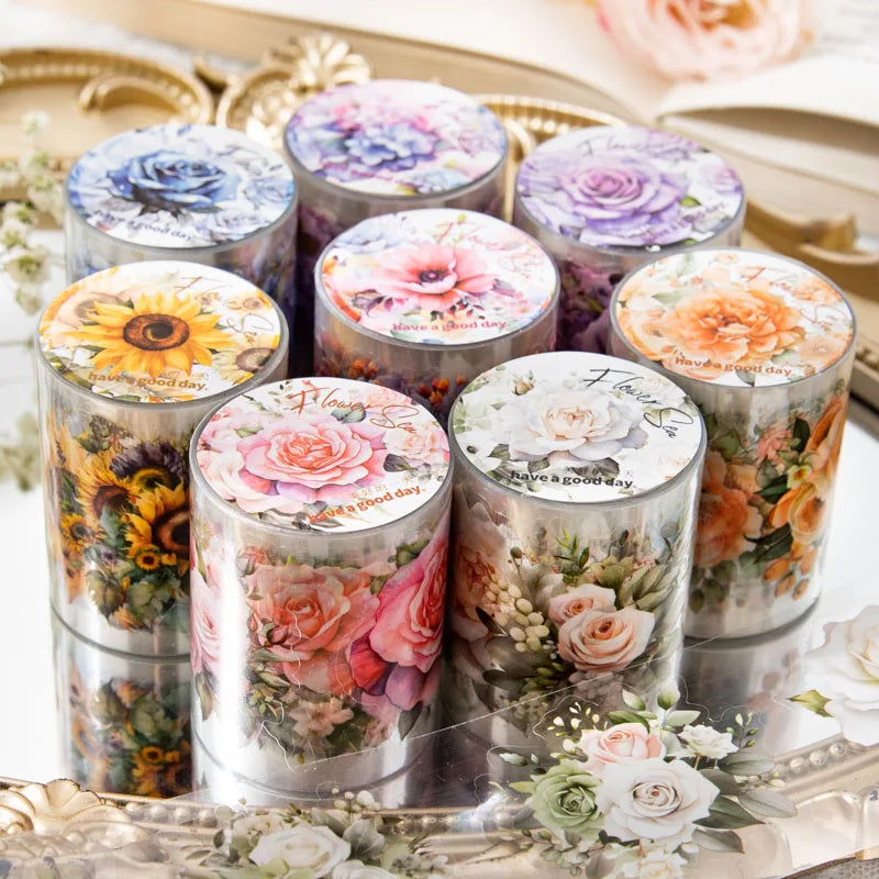 Mr.paper PET Washi Tape Flower Garden