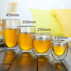 Heat Resistant Double Wall Glass Cup