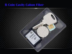 Fashion Sliding Fan Carbon Fiber Wallet