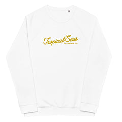 Embroidered Tropical Seas Organic Raglan Sweatshirt